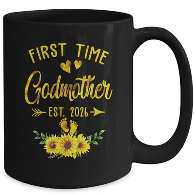 First Time Godmother Est 2026 Sunflower Promoted To Godmother Mug | siriusteestore