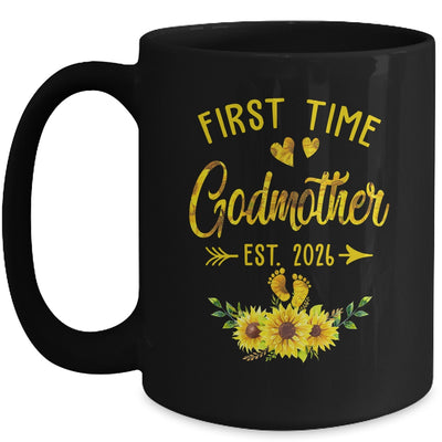 First Time Godmother Est 2026 Sunflower Promoted To Godmother Mug | siriusteestore