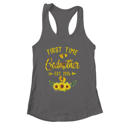 First Time Godmother Est 2026 Sunflower Promoted To Godmother Shirt & Tank Top | siriusteestore