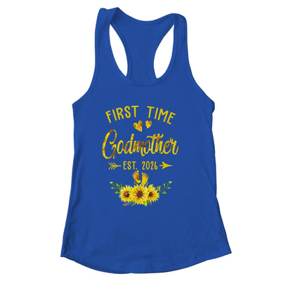 First Time Godmother Est 2026 Sunflower Promoted To Godmother Shirt & Tank Top | siriusteestore