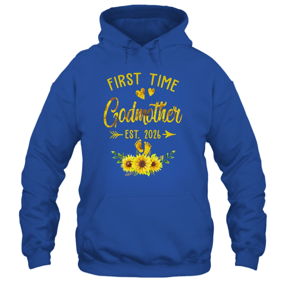 First Time Godmother Est 2026 Sunflower Promoted To Godmother Shirt & Tank Top | siriusteestore