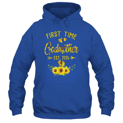 First Time Godmother Est 2026 Sunflower Promoted To Godmother Shirt & Tank Top | siriusteestore