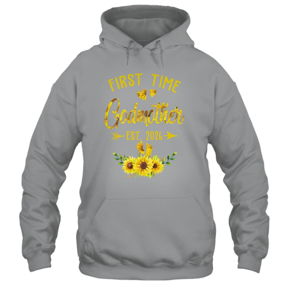 First Time Godmother Est 2026 Sunflower Promoted To Godmother Shirt & Tank Top | siriusteestore