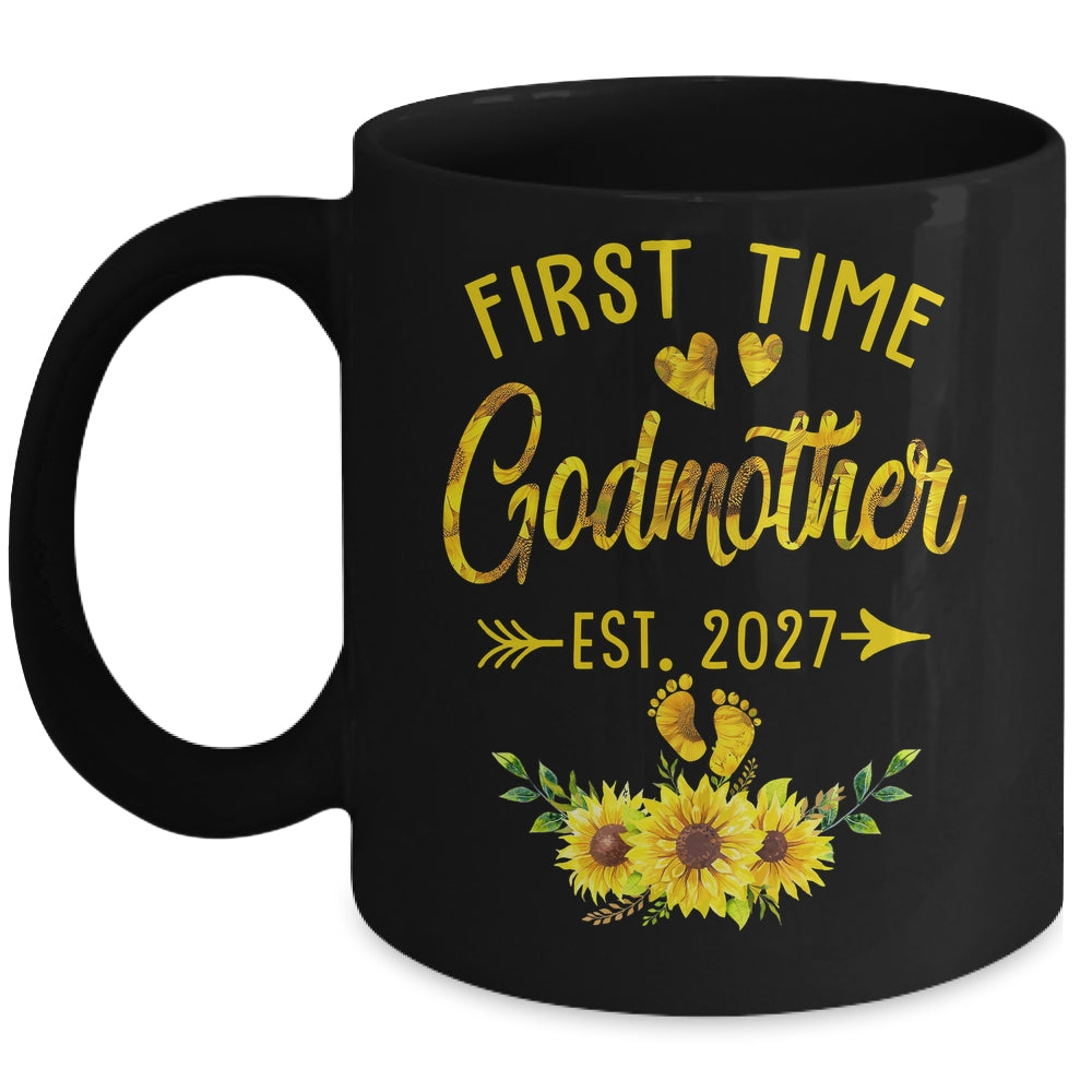 First Time Godmother Est 2027 Sunflower Promoted To Godmother Mug | siriusteestore