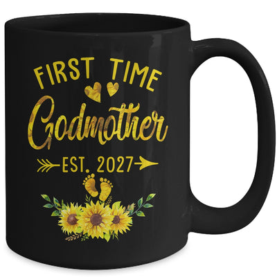 First Time Godmother Est 2027 Sunflower Promoted To Godmother Mug | siriusteestore