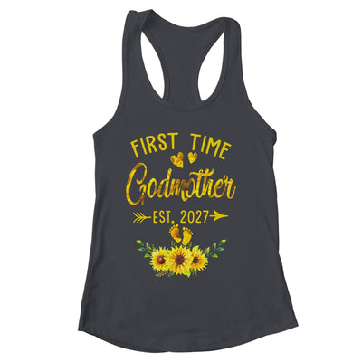 First Time Godmother Est 2027 Sunflower Promoted To Godmother Shirt & Tank Top | siriusteestore