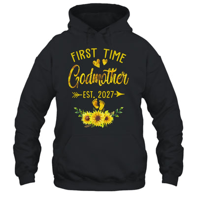 First Time Godmother Est 2027 Sunflower Promoted To Godmother Shirt & Tank Top | siriusteestore