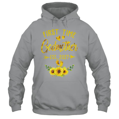 First Time Godmother Est 2027 Sunflower Promoted To Godmother Shirt & Tank Top | siriusteestore