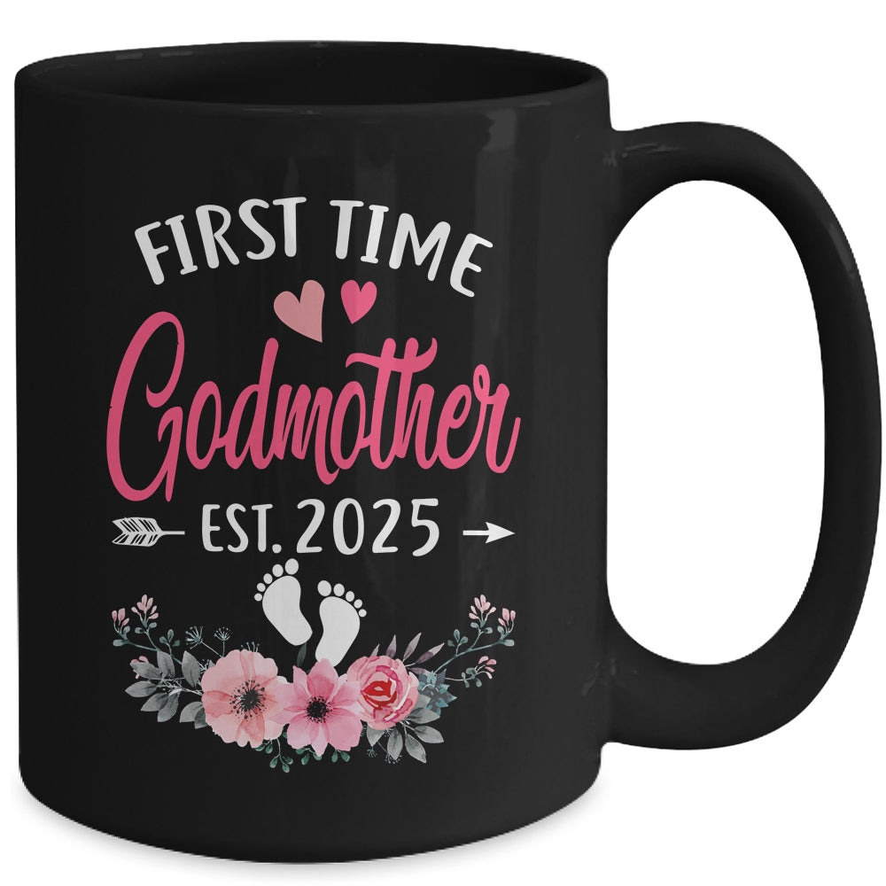First Time Godmother Promoted To Godmother Est 2025 Mothers Day Mug | siriusteestore