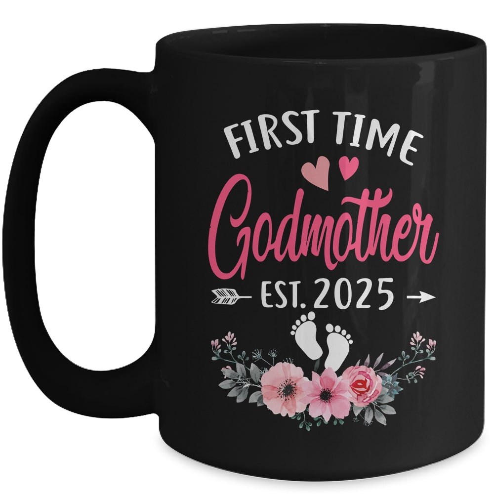 First Time Godmother Promoted To Godmother Est 2025 Mothers Day Mug | siriusteestore