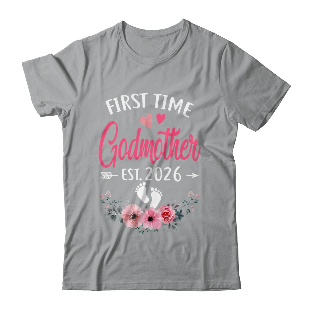 First Time Godmother Promoted To Godmother Est 2027 Mothers Day Shirt & Tank Top | siriusteestore