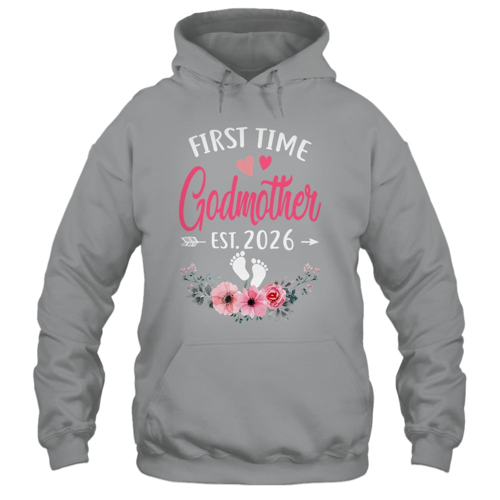 First Time Godmother Promoted To Godmother Est 2027 Mothers Day Shirt & Tank Top | siriusteestore