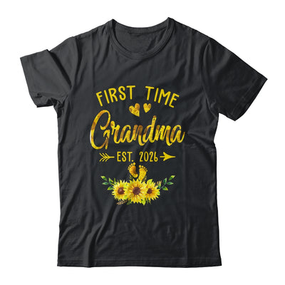 First Time Grandma Est 2026 Sunflower Promoted To Grandma Shirt & Tank Top | siriusteestore