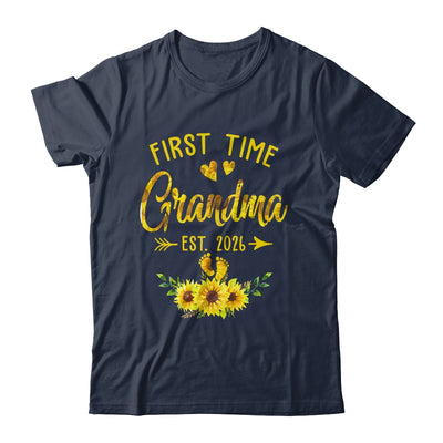 First Time Grandma Est 2026 Sunflower Promoted To Grandma Shirt & Tank Top | siriusteestore