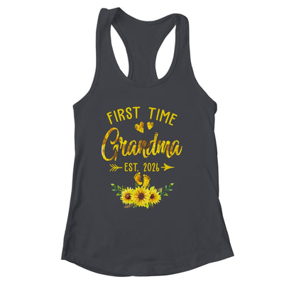 First Time Grandma Est 2026 Sunflower Promoted To Grandma Shirt & Tank Top | siriusteestore