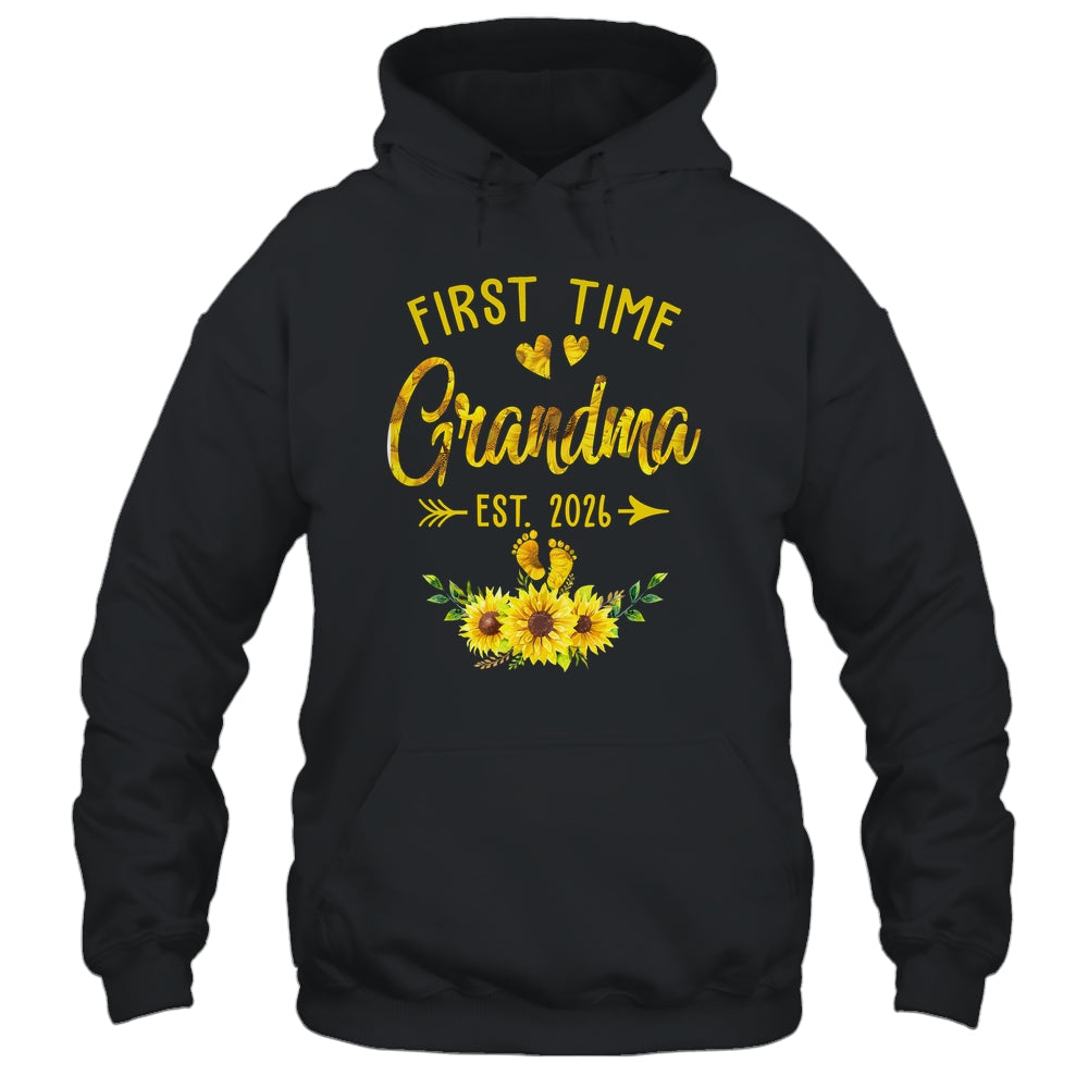 First Time Grandma Est 2026 Sunflower Promoted To Grandma Shirt & Tank Top | siriusteestore