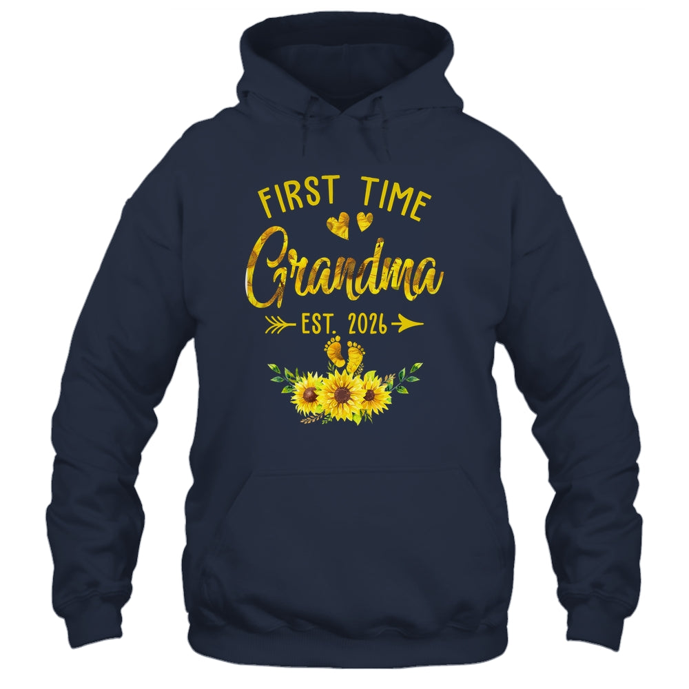 First Time Grandma Est 2026 Sunflower Promoted To Grandma Shirt & Tank Top | siriusteestore