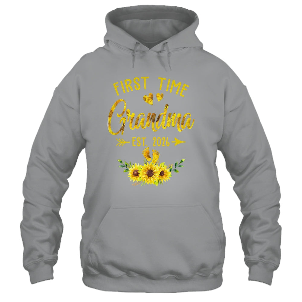 First Time Grandma Est 2026 Sunflower Promoted To Grandma Shirt & Tank Top | siriusteestore