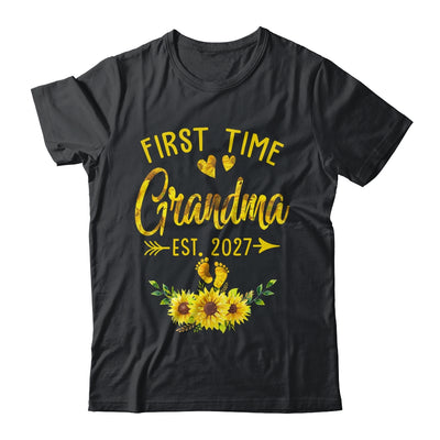 First Time Grandma Est 2027 Sunflower Promoted To Grandma Shirt & Tank Top | siriusteestore