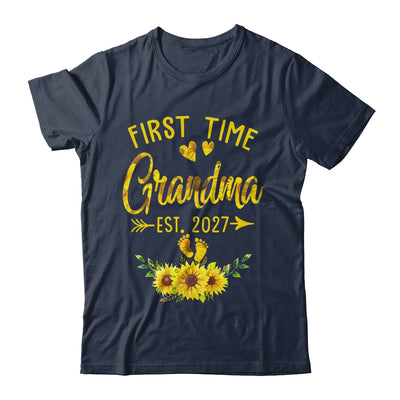 First Time Grandma Est 2027 Sunflower Promoted To Grandma Shirt & Tank Top | siriusteestore
