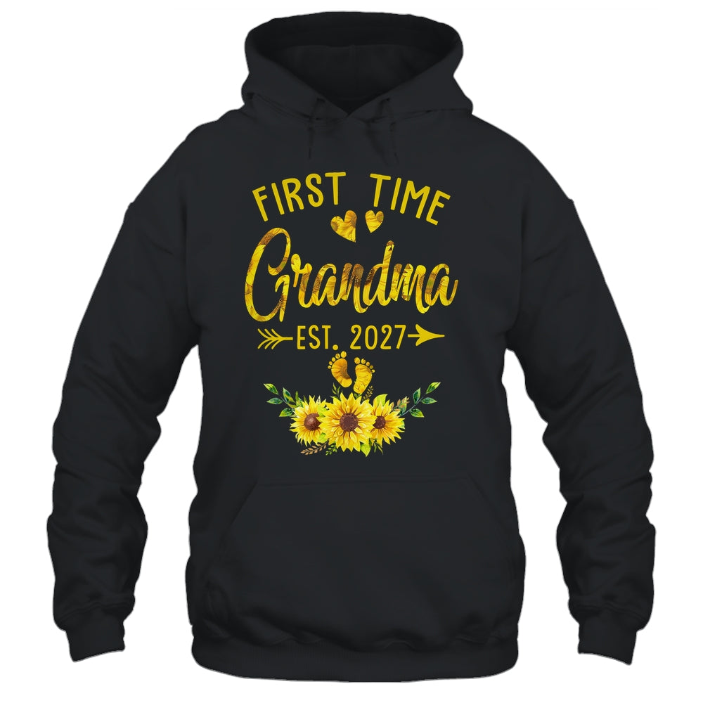 First Time Grandma Est 2027 Sunflower Promoted To Grandma Shirt & Tank Top | siriusteestore