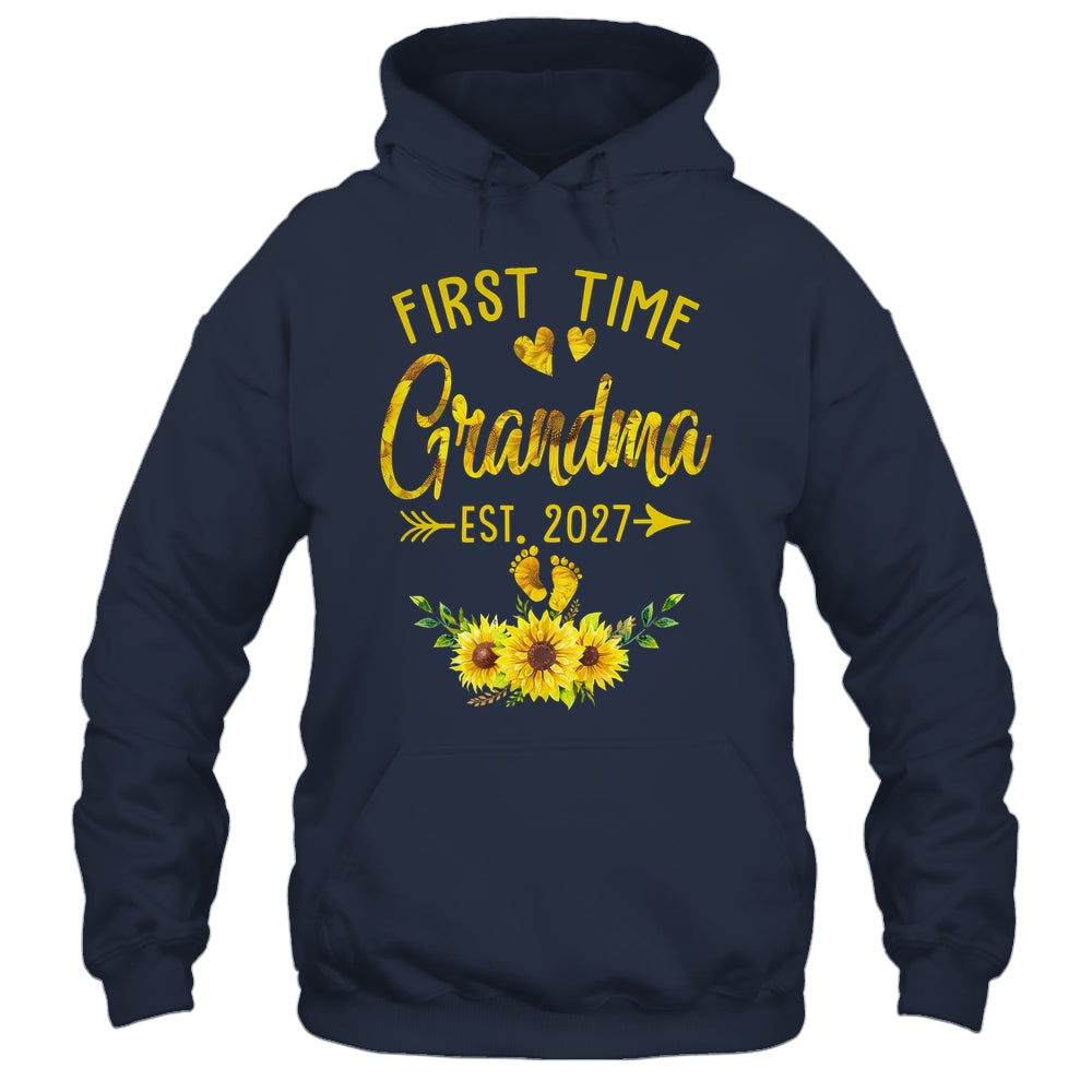 First Time Grandma Est 2027 Sunflower Promoted To Grandma Shirt & Tank Top | siriusteestore