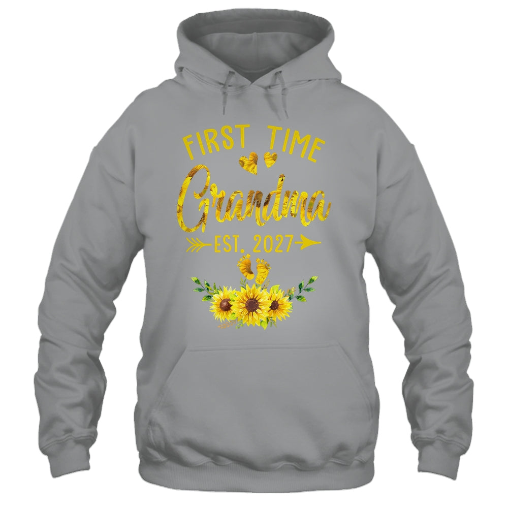First Time Grandma Est 2027 Sunflower Promoted To Grandma Shirt & Tank Top | siriusteestore