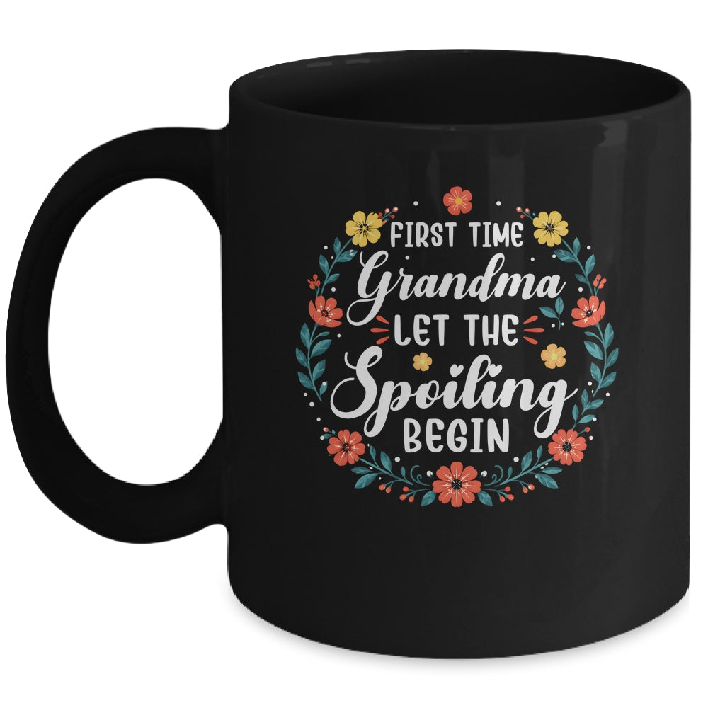 First Time Grandma Let Spoiling Begin Floral Mother'S Day Mug | siriusteestore