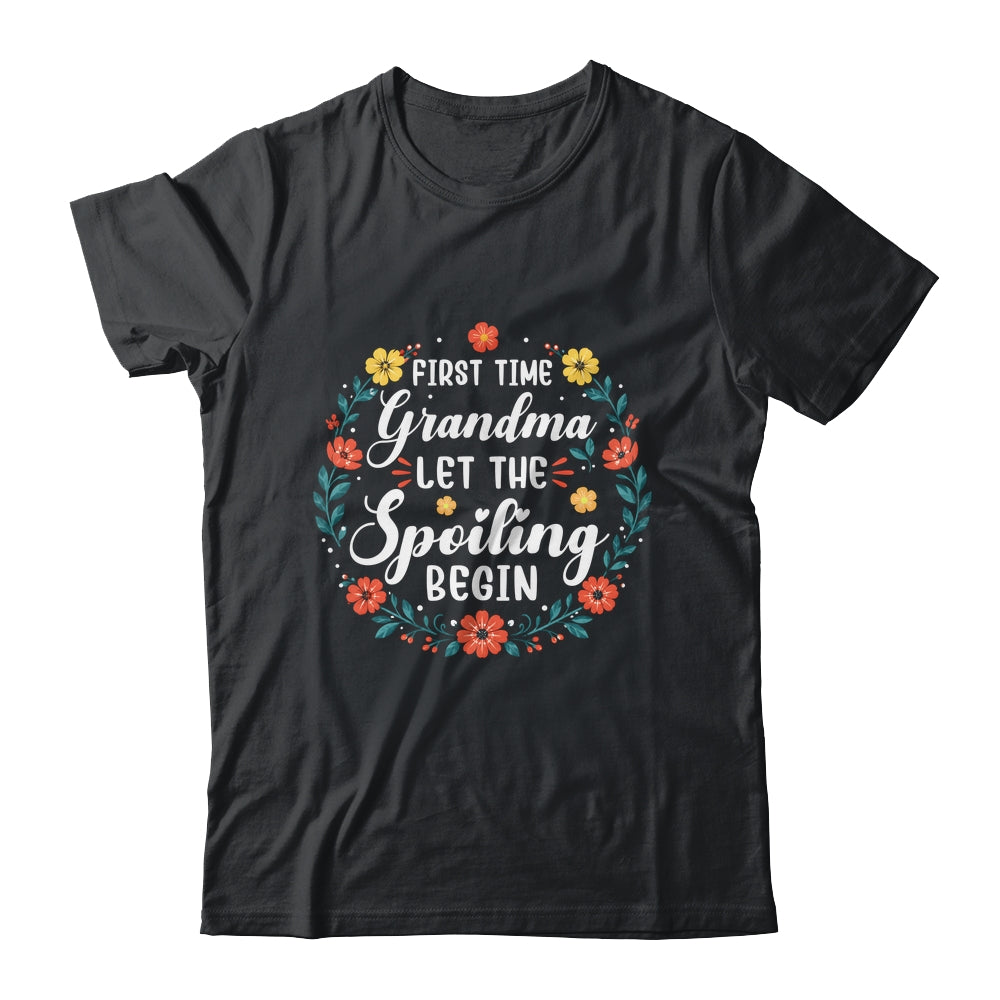 First Time Grandma Let Spoiling Begin Floral Mother'S Day Shirt & Tank Top | siriusteestore
