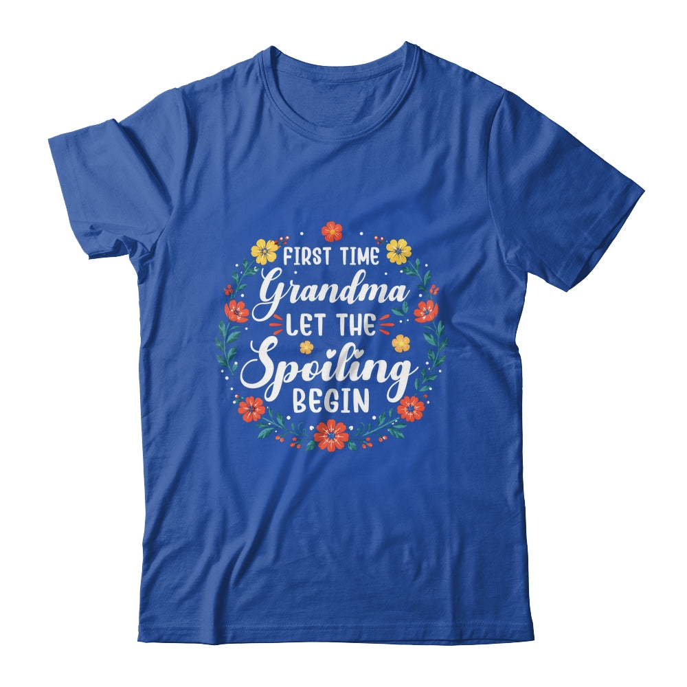 First Time Grandma Let Spoiling Begin Floral Mother'S Day Shirt & Tank Top | siriusteestore