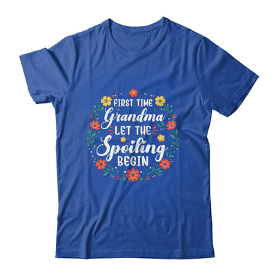 First Time Grandma Let Spoiling Begin Floral Mother'S Day Shirt & Tank Top | siriusteestore