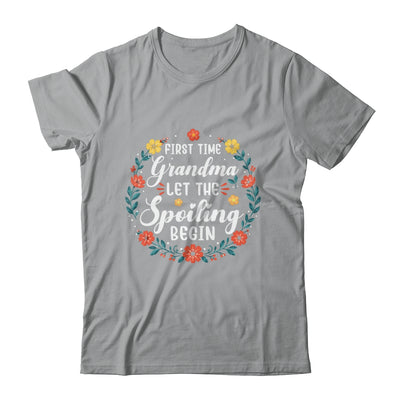 First Time Grandma Let Spoiling Begin Floral Mother'S Day Shirt & Tank Top | siriusteestore