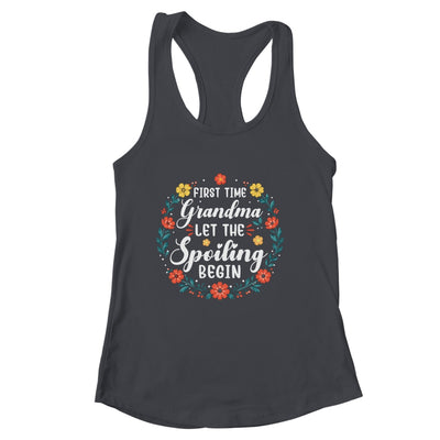 First Time Grandma Let Spoiling Begin Floral Mother'S Day Shirt & Tank Top | siriusteestore