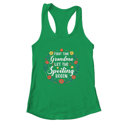 First Time Grandma Let Spoiling Begin Floral Mother'S Day Shirt & Tank Top | siriusteestore