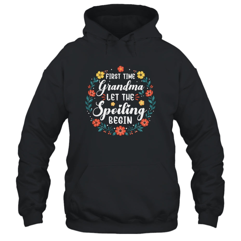 First Time Grandma Let Spoiling Begin Floral Mother'S Day Shirt & Tank Top | siriusteestore