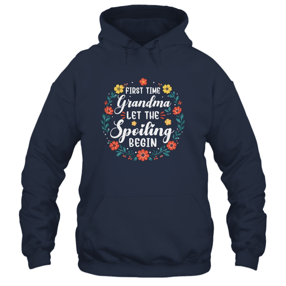 First Time Grandma Let Spoiling Begin Floral Mother'S Day Shirt & Tank Top | siriusteestore