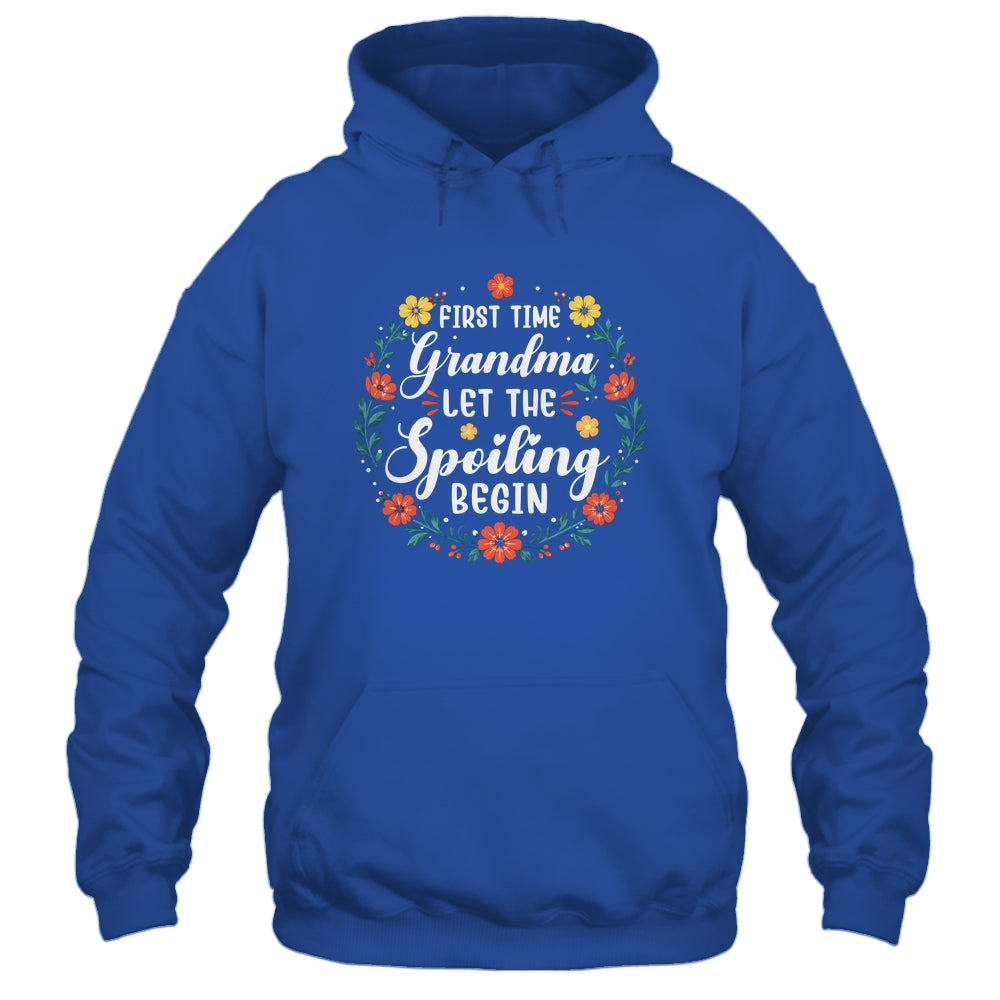 First Time Grandma Let Spoiling Begin Floral Mother'S Day Shirt & Tank Top | siriusteestore