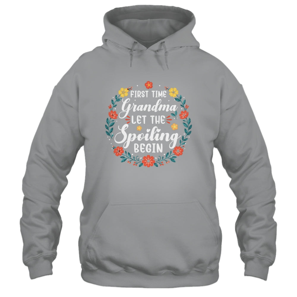 First Time Grandma Let Spoiling Begin Floral Mother'S Day Shirt & Tank Top | siriusteestore