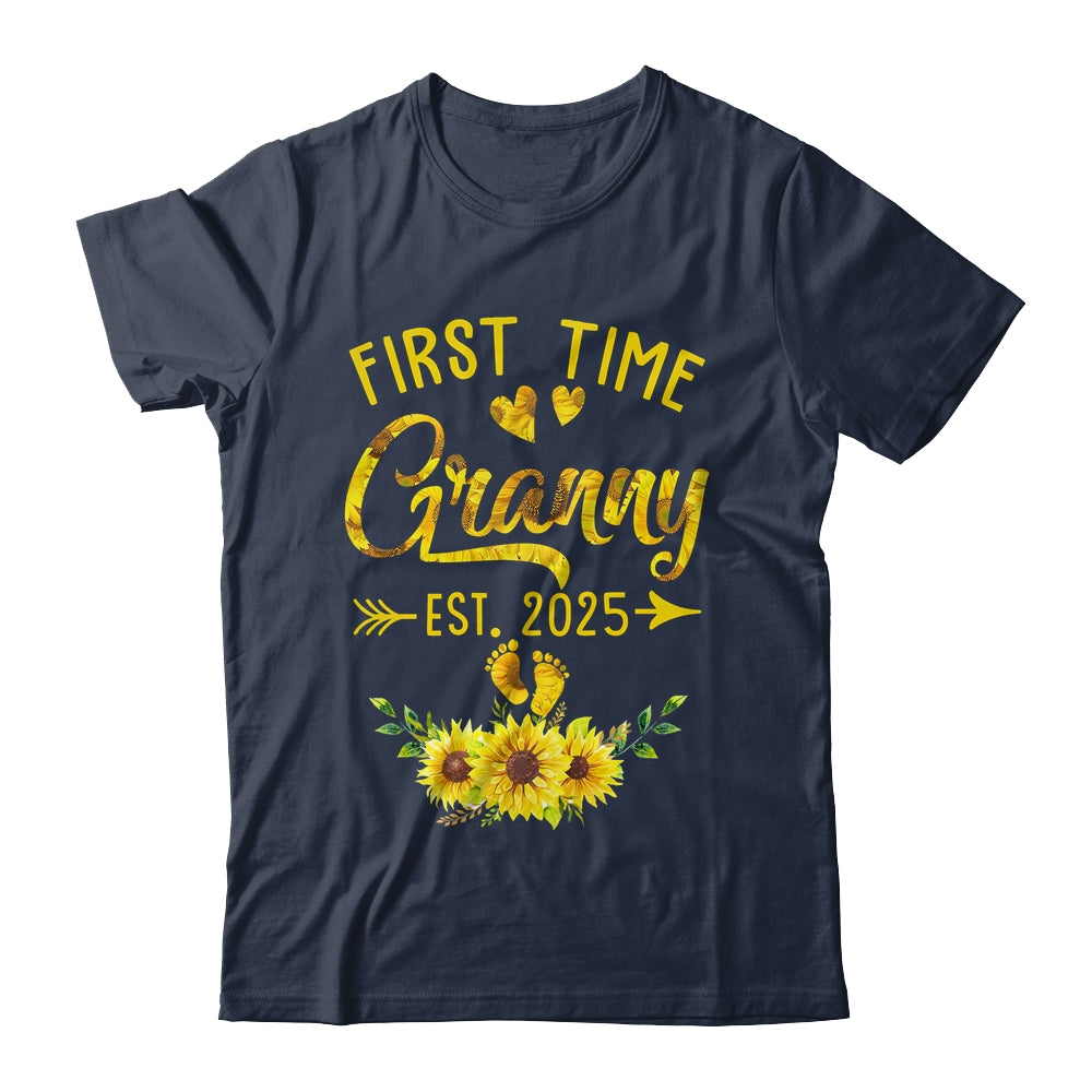 First Time Granny Est 2025 Sunflower Promoted To Granny Shirt & Tank Top | siriusteestore
