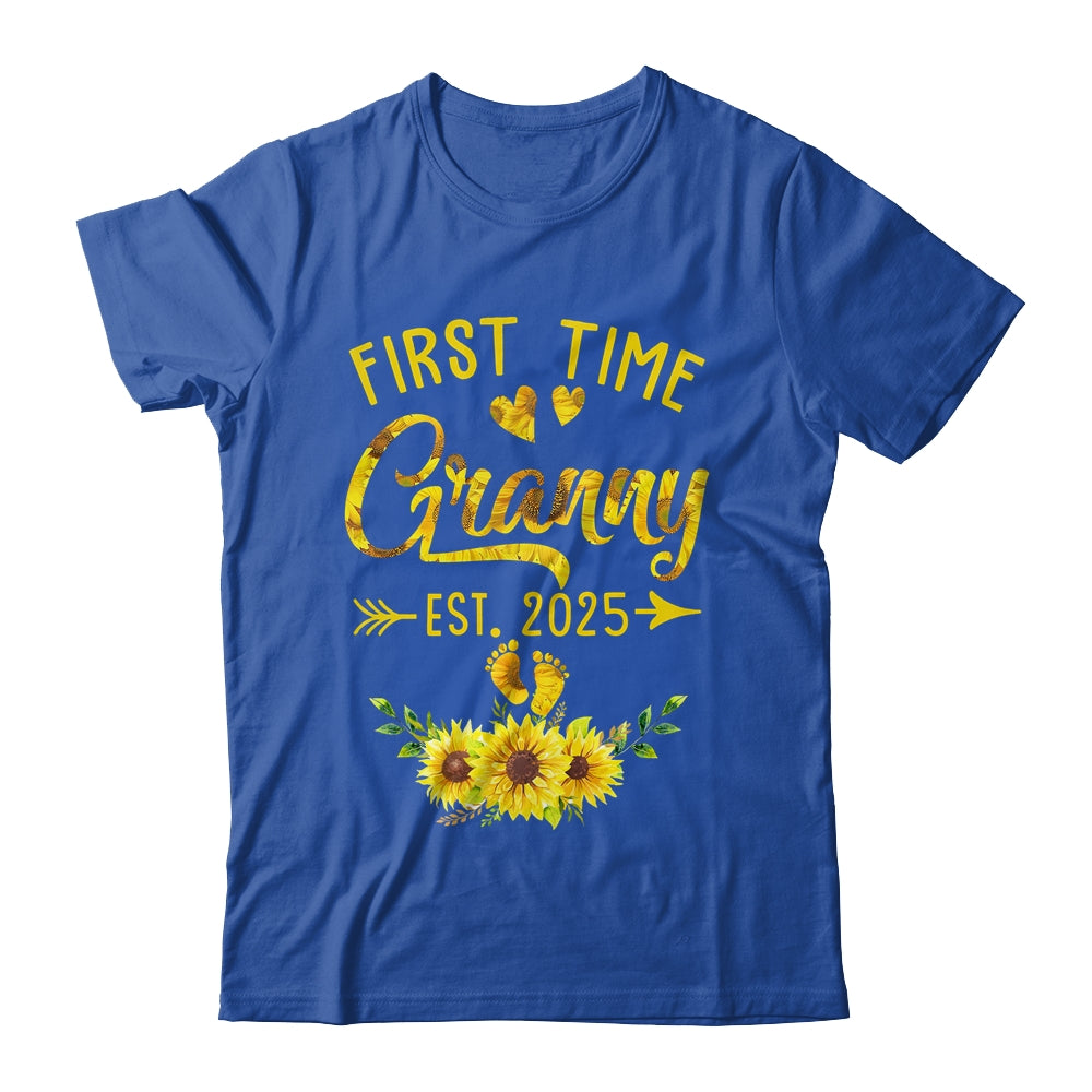 First Time Granny Est 2025 Sunflower Promoted To Granny Shirt & Tank Top | siriusteestore
