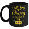 First Time Granny Est 2025 Sunflower Promoted To Granny Mug | siriusteestore