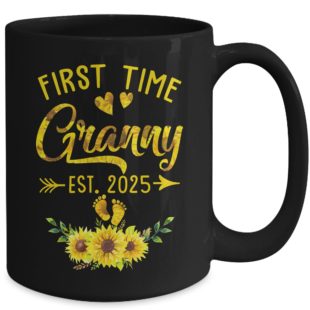 First Time Granny Est 2025 Sunflower Promoted To Granny Mug | siriusteestore