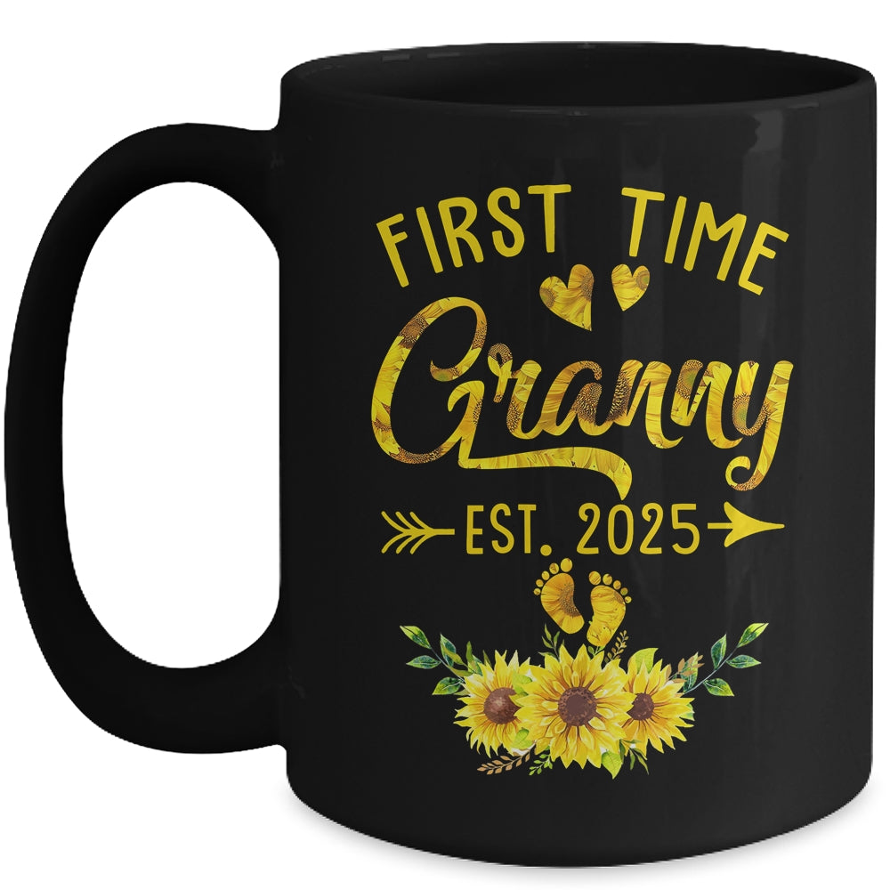 First Time Granny Est 2025 Sunflower Promoted To Granny Mug | siriusteestore