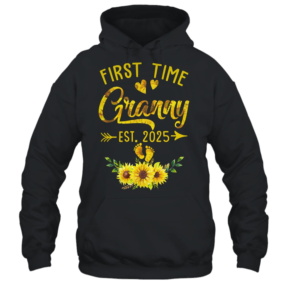 First Time Granny Est 2025 Sunflower Promoted To Granny Shirt & Tank Top | siriusteestore