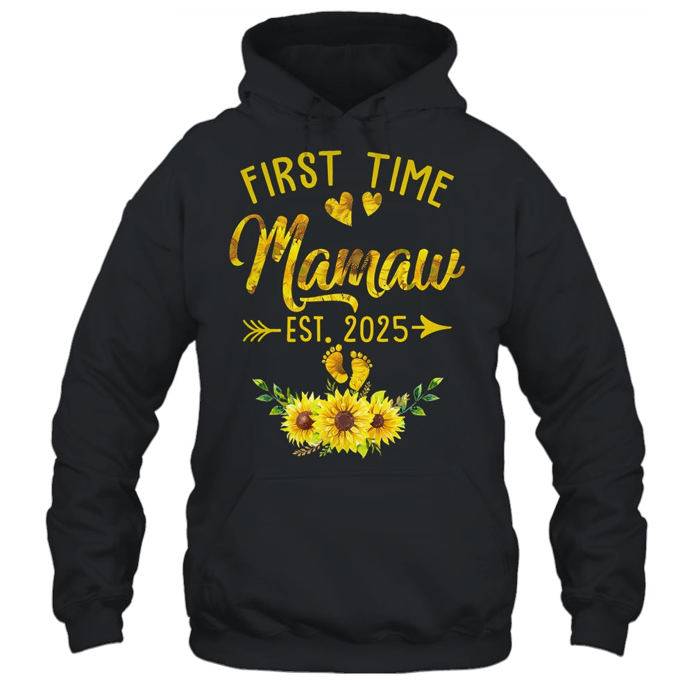 First Time Mamaw Est 2025 Sunflower Promoted To Mamaw Shirt & Tank Top | siriusteestore
