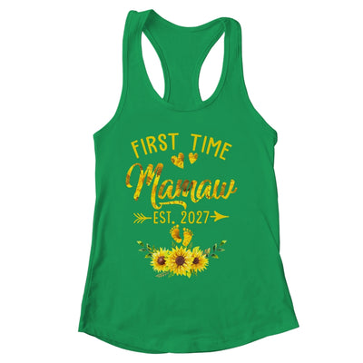 First Time Mamaw Est 2027 Sunflower Promoted To Mamaw Shirt & Tank Top | siriusteestore