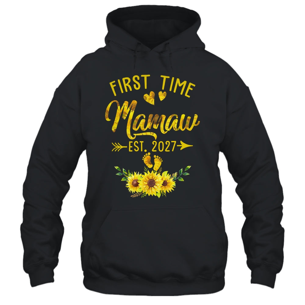 First Time Mamaw Est 2027 Sunflower Promoted To Mamaw Shirt & Tank Top | siriusteestore