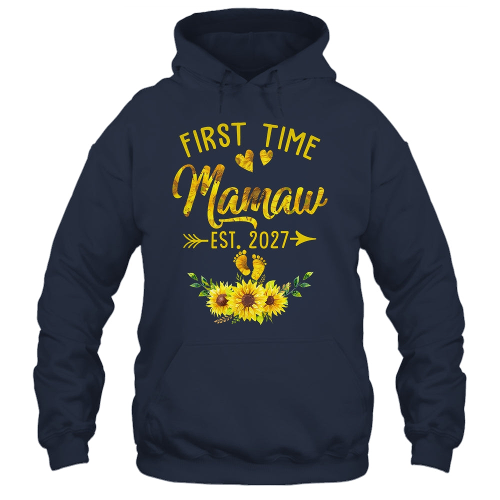 First Time Mamaw Est 2027 Sunflower Promoted To Mamaw Shirt & Tank Top | siriusteestore