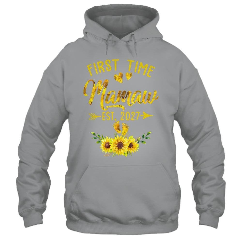 First Time Mamaw Est 2027 Sunflower Promoted To Mamaw Shirt & Tank Top | siriusteestore