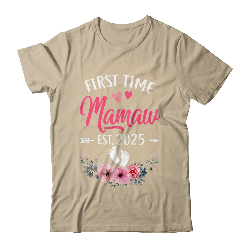 First Time Mamaw Promoted To Mamaw Est 2025 Mothers Day Shirt & Hoodie | siriusteestore